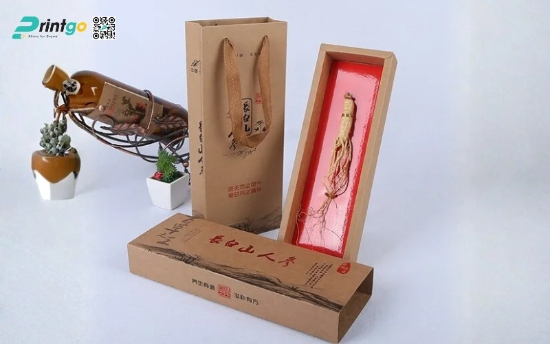 Mẫu hộp quà tết nhân sâm nguyên củ