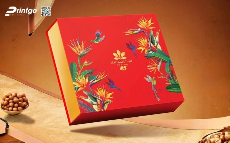 Mẫu hộp quà tết sâm Ngọc Linh