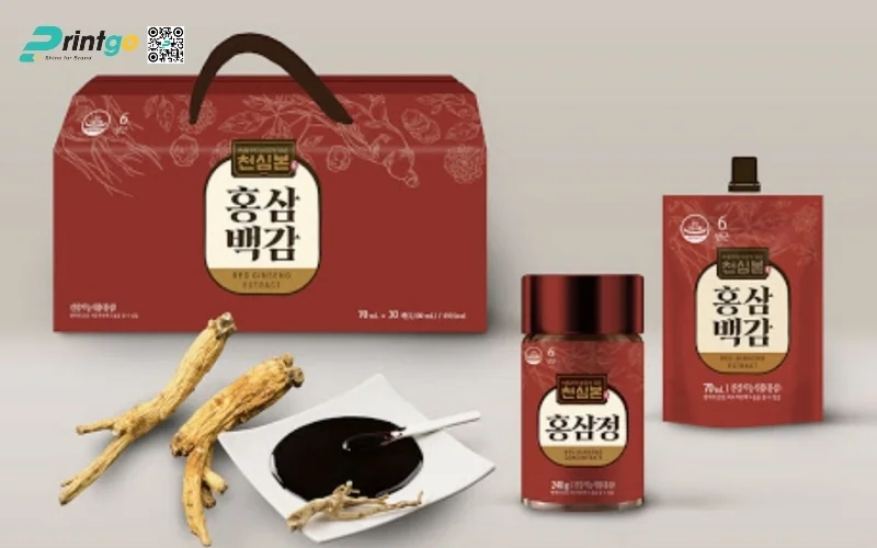 Mẫu hộp quà tết sâm Hàn Quốc nhập khẩu