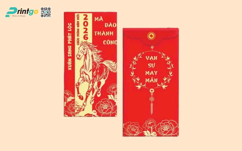 Mẫu bao lì xì ngân hàng có linh vật con ngựa Mẫu bao lì xì ngân hàng có linh vật con ngựa