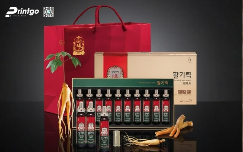 Mẫu hộp quà tết sâm Hàn Quốc nhập khẩu
