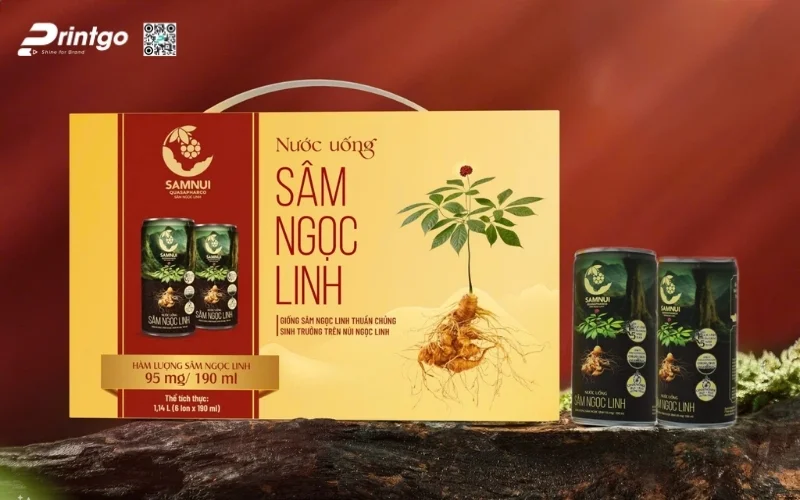 Mẫu hộp quà tết sâm Ngọc Linh
