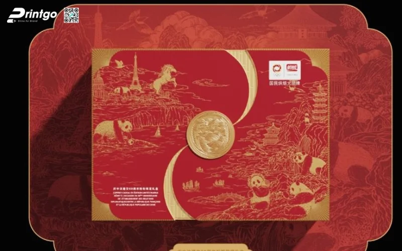 Mẫu hộp quà tết không rượu hình chữ nhật 