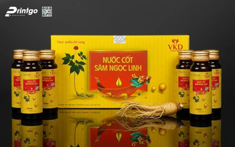 Mẫu hộp quà tết sâm Ngọc Linh