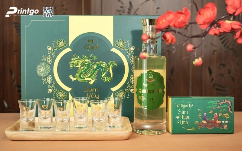 Mẫu hộp quà tết sâm Ngọc Linh