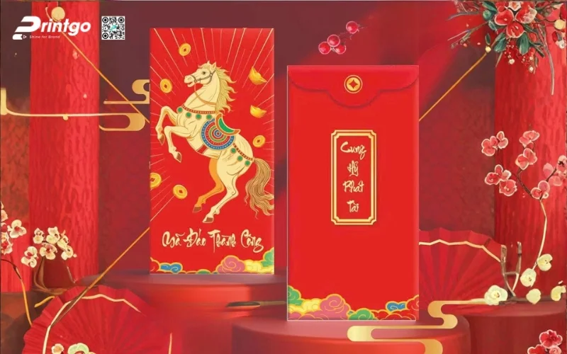 Mẫu bao lì xì ngân hàng có linh vật con ngựa Mẫu bao lì xì ngân hàng có linh vật con ngựa