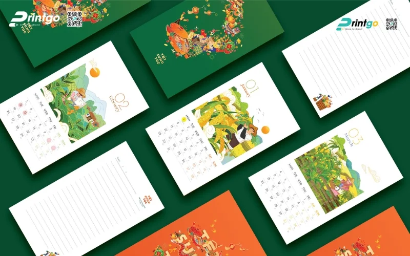 Một số xu hướng thiết kế lịch tết 2026 cho doanh nghiệp
