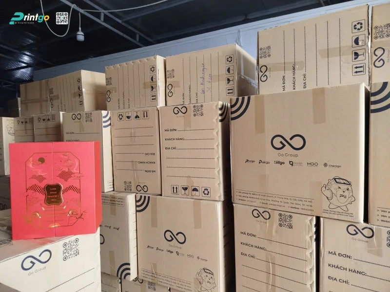 Hộp quà tết được đóng gói bởi thùng carton 5 lớp đảm bảo vận chuyển đường xa