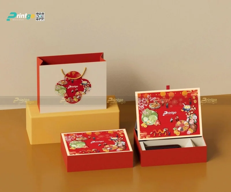 Hộp quà tết ấn tượng với nắp trượt độc đáo