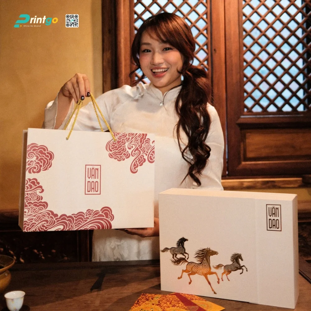 Bộ sưu tập hộp quà tết thương hiệu Vân Dao - The Gift Atelier đồng bộ trong thiết kế