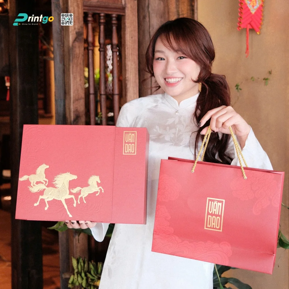 Bộ sưu tập hộp quà tết thương hiệu Vân Dao - The Gift Atelier: đồng bộ màu sắc thiết kế