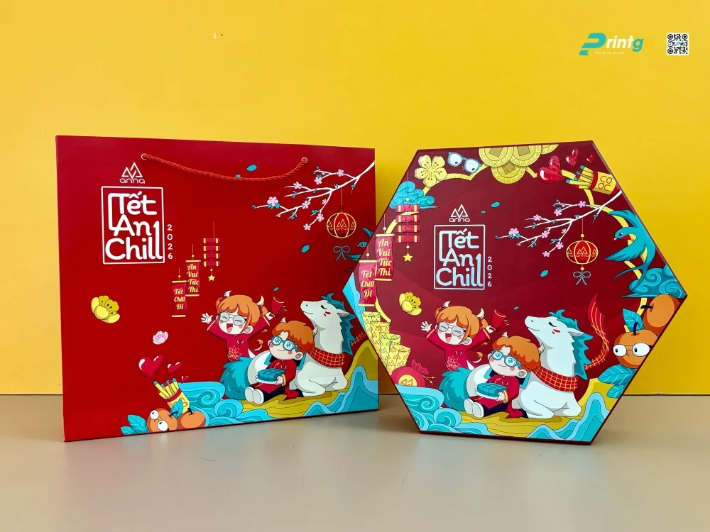 Hộp quà tết kính mắt Anna chinh phục kết cấu hộp lục giác