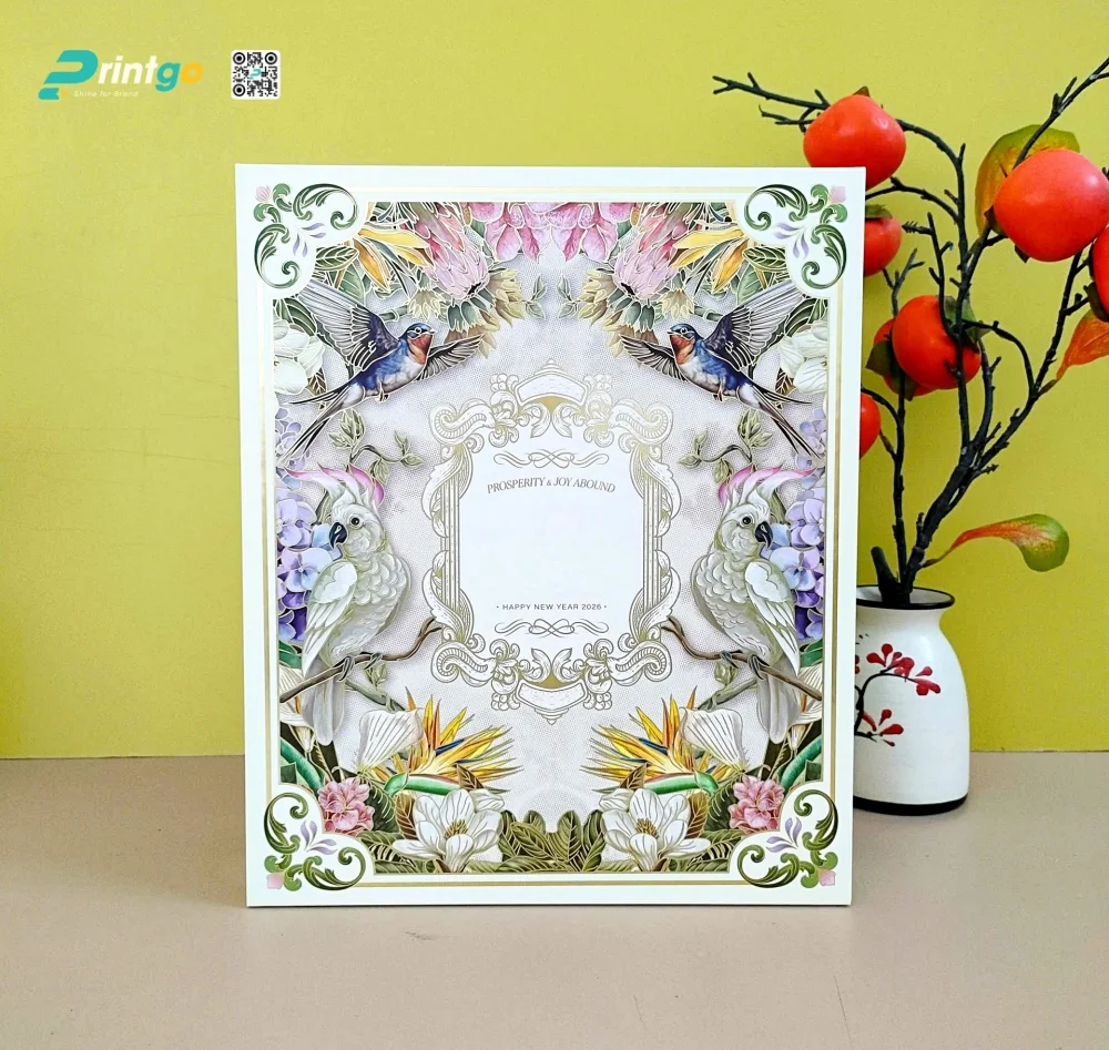Hộp quà tết House of Gourmet sử dụng giấy carton lạnh 