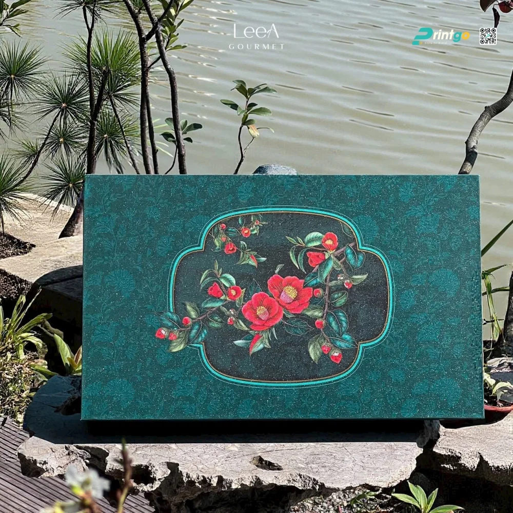 Hộp quà tết với gia công cán màng tơ tằm