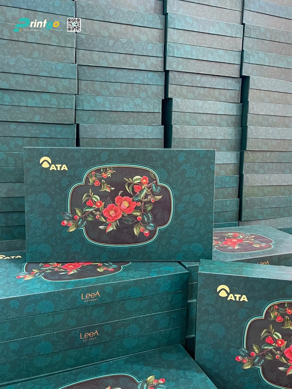 Hộp quà tết của LeeA Gourmet tại xưởng in Printgo