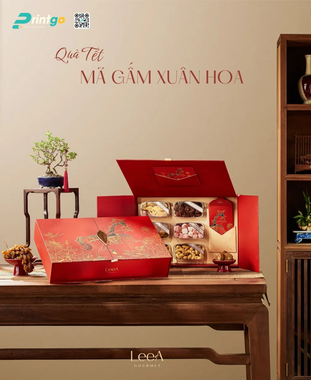 Hộp quà tết "Mã Gấm Xuân Hoa" – Bản hòa ca của thịnh vượng