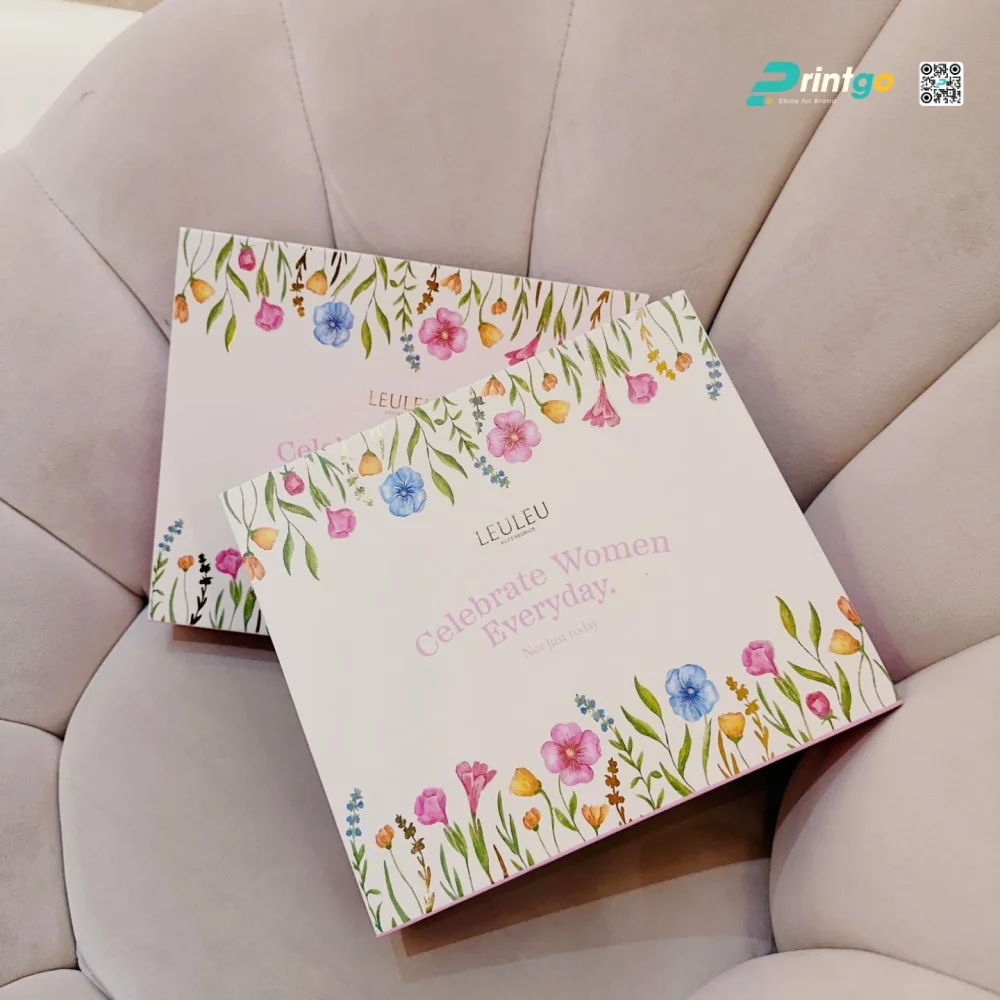 Hộp đựng thời trang LeuLeu Accessorize được gia công ép kim nổi bật chi tiết