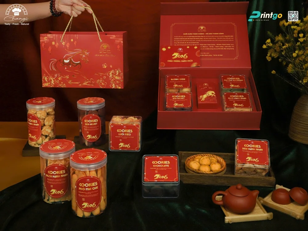Dự án thiết kế và in hộp quà tết chuỗi tiệm bánh tươi Changi Bakery