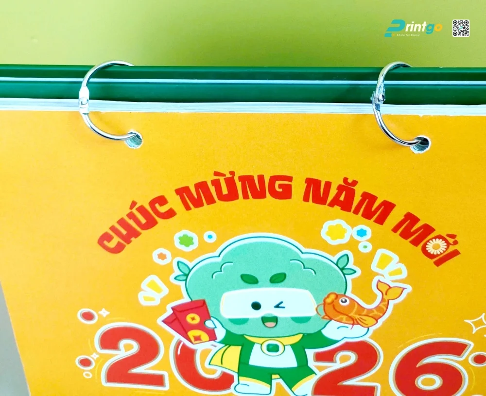 Lịch tết bảo hiểm Cathay sử dụng khoen kim loại chống gỉ sét