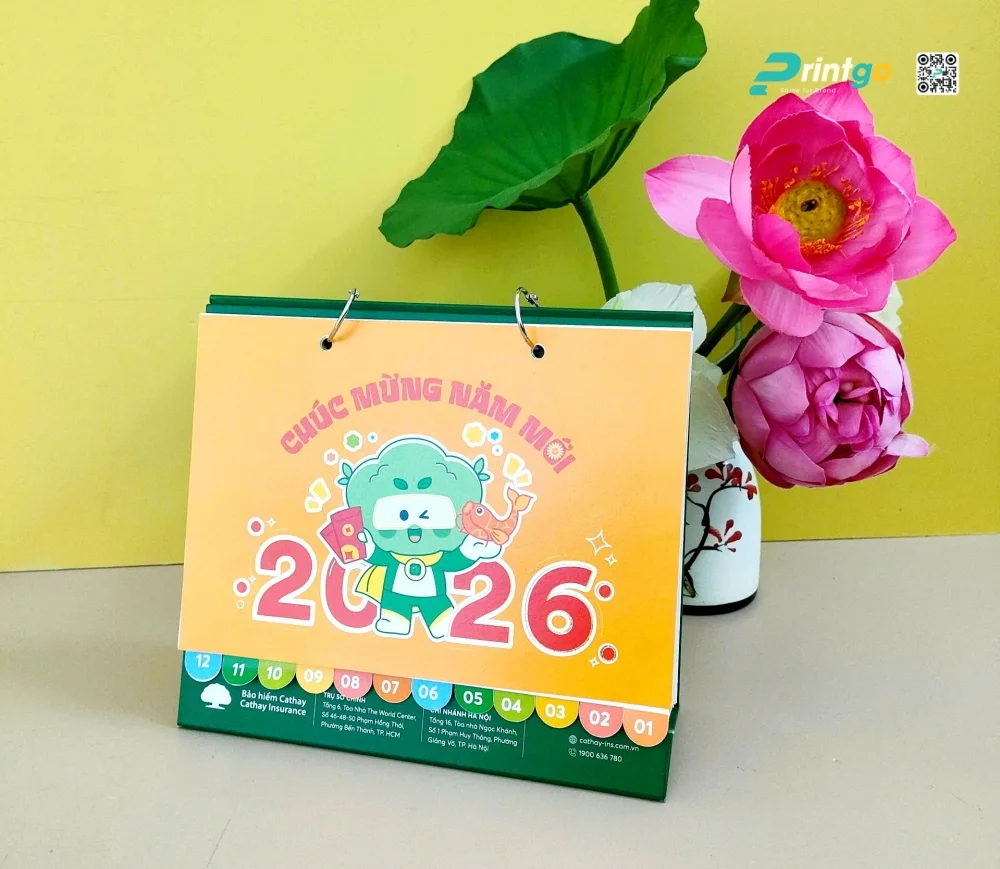Lịch Tết bảo hiểm Cathay với thiết kế bìa lịch - điểm chạm cảm xúc đầu tiên