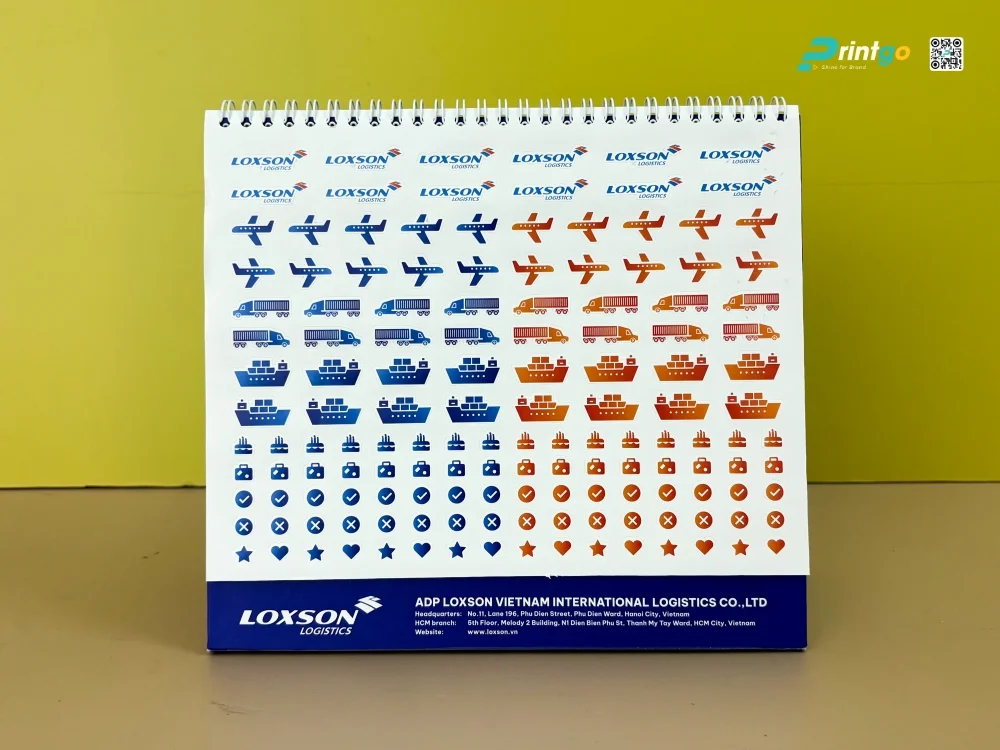 Lịch tết Loxson: Trang lịch note & sticker: điểm cộng của sự tiện dụng.