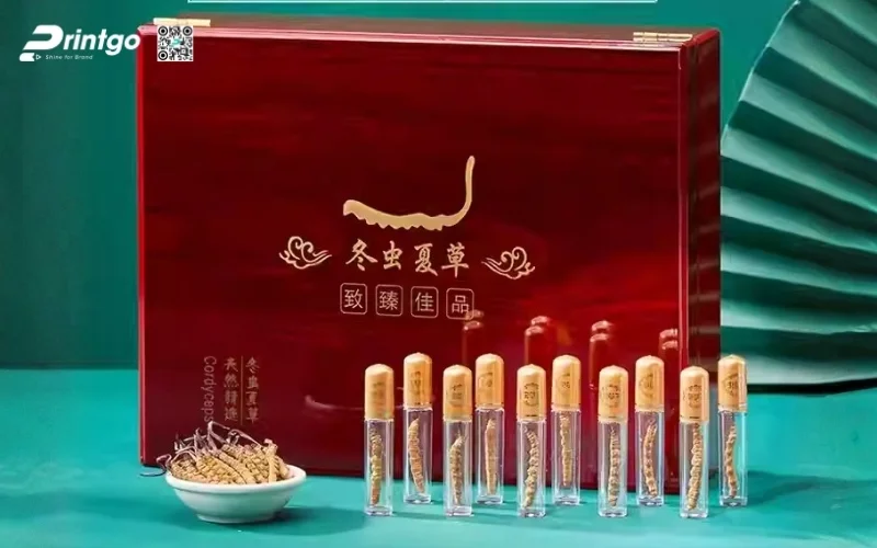 Các kỹ thuật gia công & in set quà tết đông trùng hạ thảo