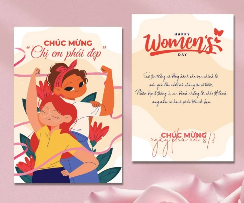 Mẫu thiệp chúc 8/3 chất lượng