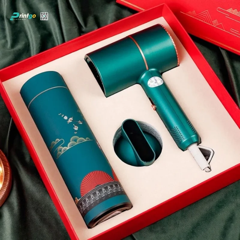 Set quà 8/3 mix bình giữ nhiệt và máy sấy tóc