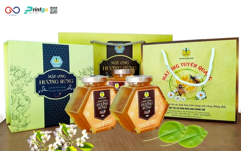 Review các mẫu bao bì hộp mật ong hương rừng Tuyên Quang hiện nay