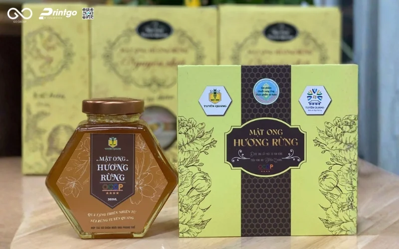 Review các mẫu bao bì hộp mật ong hương rừng Tuyên Quang hiện nay