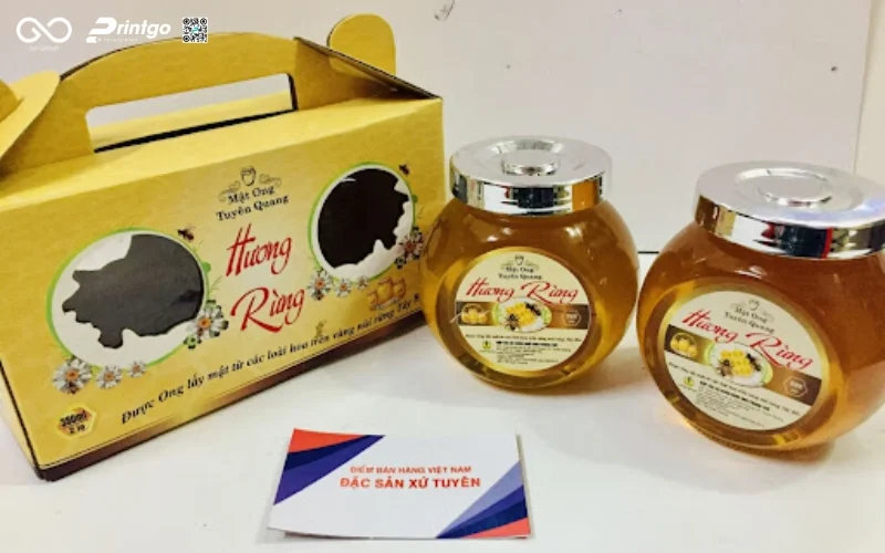 Review các mẫu bao bì hộp mật ong hương rừng Tuyên Quang hiện nay