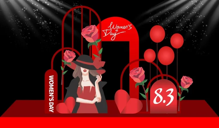 69+ mẫu backdrop 8/3 đẹp, ấn tượng, hợp xu hướng 2026