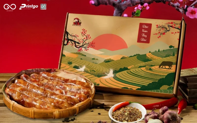 Mẫu cải tiến bao bì lạp xưởng OCOP Lai Châu 