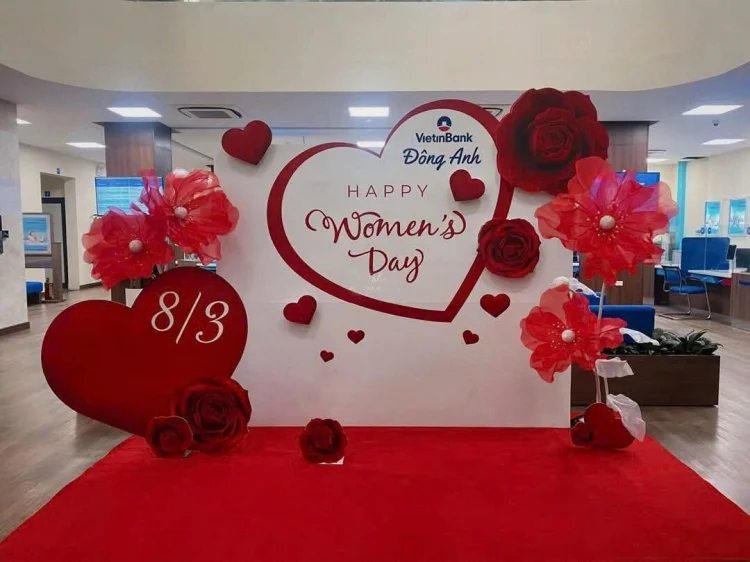 69+ mẫu backdrop 8/3 đẹp, ấn tượng, hợp xu hướng 2026