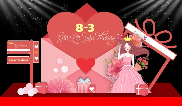 69+ mẫu backdrop 8/3 đẹp, ấn tượng, hợp xu hướng 2026