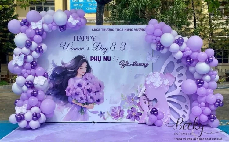 69+ mẫu backdrop 8/3 đẹp, ấn tượng, hợp xu hướng 2026