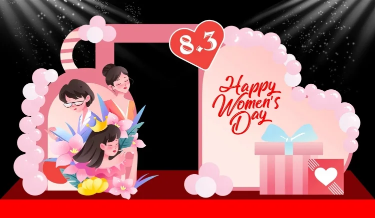 69+ mẫu backdrop 8/3 đẹp, ấn tượng, hợp xu hướng 2026