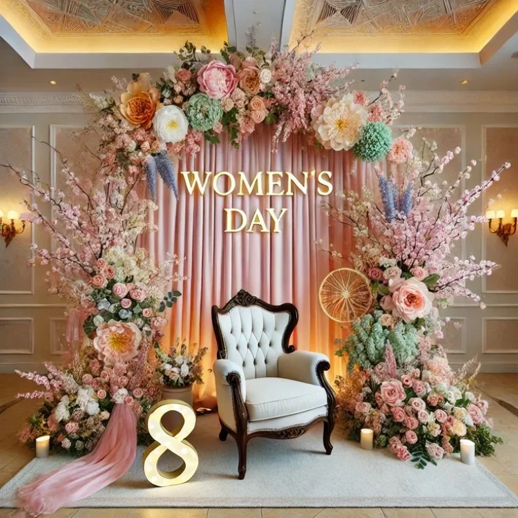 69+ mẫu backdrop 8/3 đẹp, ấn tượng, hợp xu hướng 2026