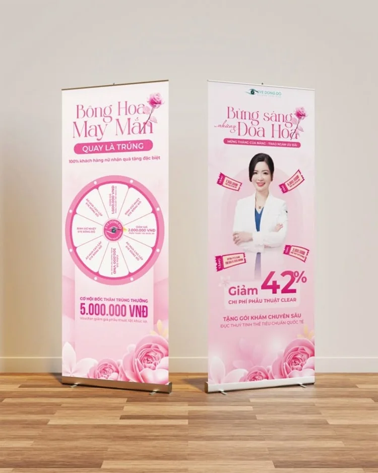 Tham khảo kích thước backdrop standee 8/3: Kích thước 1.2m x 2m
