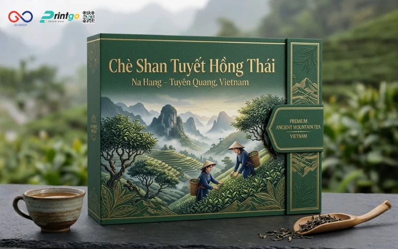 Ý tưởng hộp chè shan tuyết Hồng Thái lấy cảm hứng từ núi rừng Na Hang