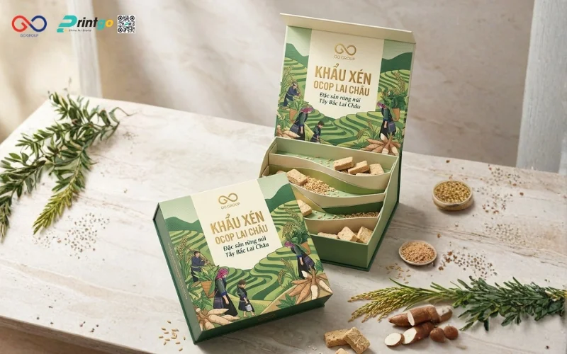 Bao bì khẩu xén Lai Châu OCOP làm quà tặng