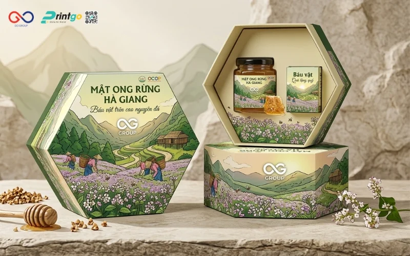 Phương án thay đổi bao bì sản phẩm OCOP Tuyên Quang mật ong