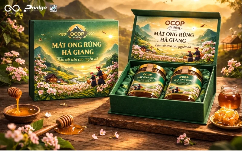 Phương án thay đổi bao bì sản phẩm OCOP Tuyên Quang mật ong