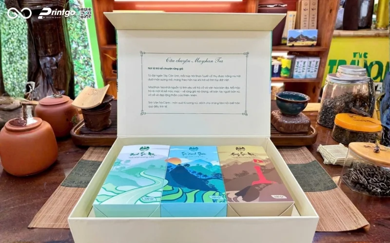 Một số bao bì sản phẩm OCOP Tuyên Quang tinh vân trà cảnh