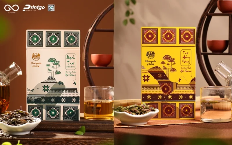 Một số bao bì sản phẩm OCOP Tuyên Quang trà Shan Tuyết