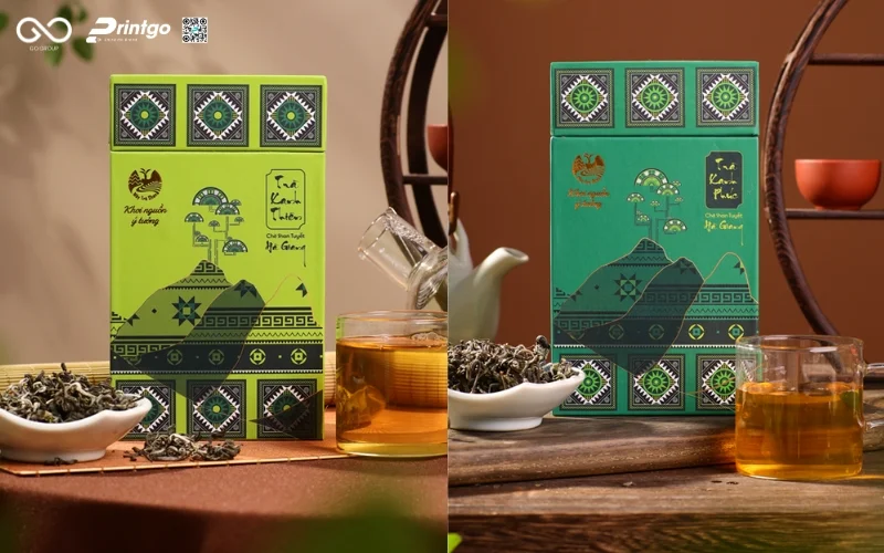Một số bao bì sản phẩm OCOP Tuyên Quang trà Shan Tuyết