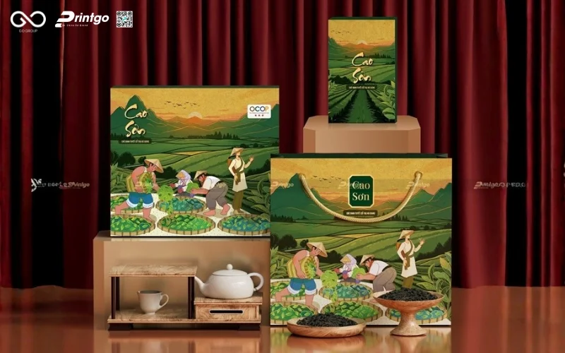 Một số bao bì sản phẩm OCOP Chè Shan Tuyết