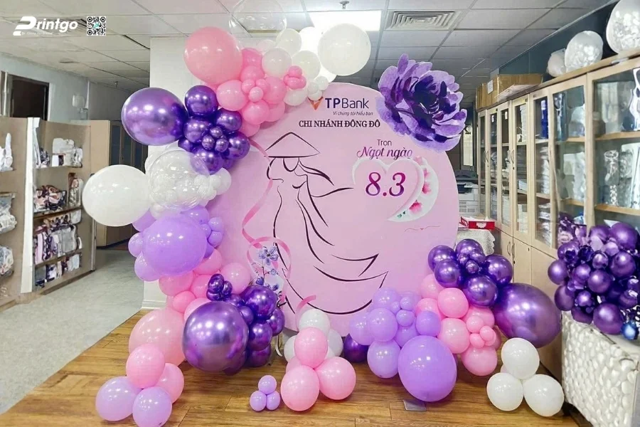 Mẫu backdrop sự kiện 8/3 độc sáng tạo nhất 2026
