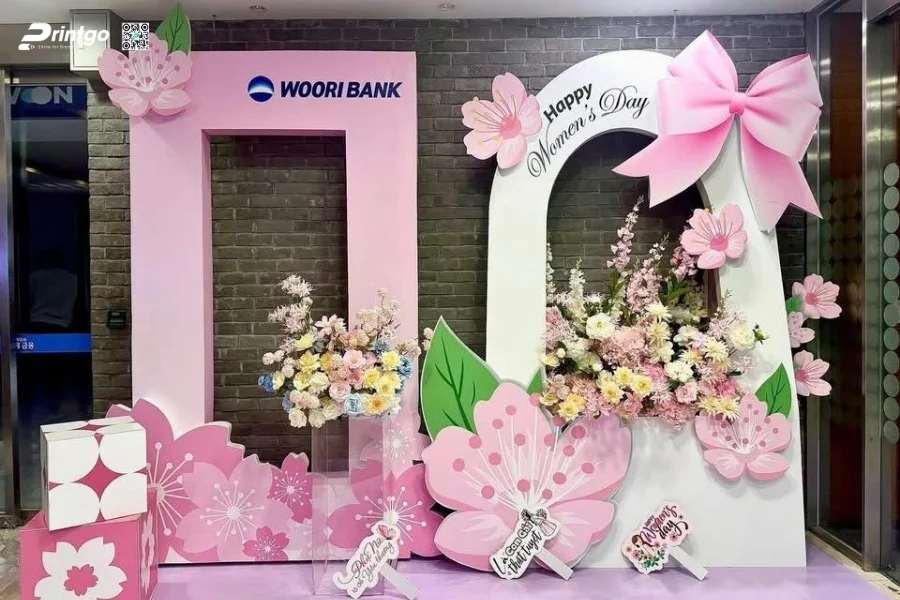 Mẫu backdrop sự kiện 8/3 độc sáng tạo nhất 2026