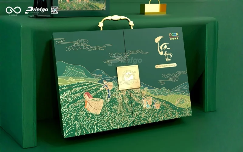 Gợi ý một số mẫu hộp chè xanh OCOP độc quyền tại Printgo